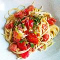春と水's cooksnap of when they made トマトとバジルのパスタ.