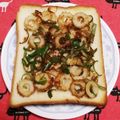 こげ岡's cooksnap of when they made ★ちくわ☆ねぎトースト★.