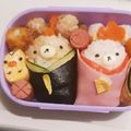 おけ～はん's cooksnap of when they made ひな祭り　キャラ弁＊リラックマのお雛様.