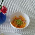 minotan's cooksnap of when they made ひな祭り離乳食☆ちらし寿司風3色粥.