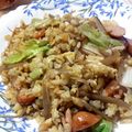 chiyo-co's cooksnap of when they made 残り物で☆きんぴらごぼうのチャーハン.