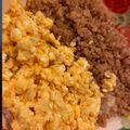 夏歩のママ's cooksnap of when they made 簡単！そぼろ丼(鶏).