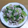 55才のおじさん's cooksnap of when they made 豚レタ炒め.
