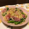 でぶエンジニア's cooksnap of when they made 簡単に！菜の花と生ハムのスパゲッティ.