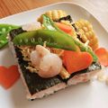 あひるほちょ's cooksnap of when they made 3色おにぎらず☆ケーキ寿司.