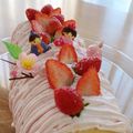 シナモンミルクティー's cooksnap of when they made 苺のモンブランロール.