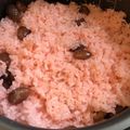双子ボーイズのママ☆'s cooksnap of when they made 炊飯器でカンタン！甲州お赤飯（甘納豆）.