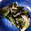 あきつま（杏花☆）'s cooksnap of when they made 水菜とワカメのお浸し♪.