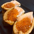 aikocafe☆彡's cooksnap of when they made サーモンといくらの親子オープンいなり寿司.