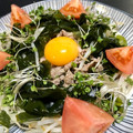 ☆GSSQHY☆'s cooksnap of when they made もやしとワカメのユッケ風.