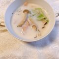 yesmama's cooksnap of when they made 白菜とキノコの食べるミルクスープ＊.