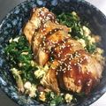 ameうめ's cooksnap of when they made 簡単 軟らか鶏胸肉の照り焼き丼.