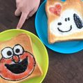 y_u♡'s cooksnap of when they made 簡単★キャラトースト★.