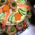 ちゃぎー's cooksnap of when they made 簡単！だけどキレイな寿司ケーキ.