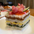 ﾋﾟｯｷｰ's cooksnap of when they made ひし餅形の押し寿司風ちらし.