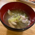 chako33's cooksnap of when they made ❀キャベツと油あげの和風コンソメスープ❀.