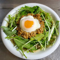 ebipeco's cooksnap of when they made ＊納豆と水菜の和風パスタ ～温玉のせ～＊.