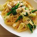 aco_ykn's cooksnap of when they made 菜の花とささ身のパスタ.