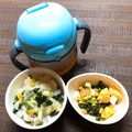 sAix59's cooksnap of when they made 離乳食後期　ゆで卵とほうれん草和え.