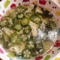 のりこったん's cooksnap of when they made 冷凍オクラと卵のスープ.