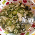 のりこったん's cooksnap of when they made 冷凍オクラと卵のスープ.
