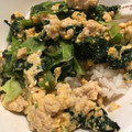 くらげあむ's cooksnap of when they made ほうれん草と鶏挽き肉の卵とじ.