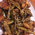 susuki3's cooksnap of when they made 鶏もも肉とごぼうの甘辛和え.