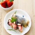 runa10's cooksnap of when they made 春巻きの皮で絶品スイーツ！？苺春巻き♡.
