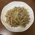 わかなんぼう's cooksnap of when they made ごま油で絶品！超簡単ひき肉もやし炒め.
