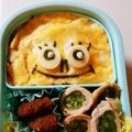 ゆめゆづママ☆'s cooksnap of when they made スポンジボブ弁当簡単キャラ弁.