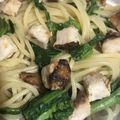クック4Z6AJS☆'s cooksnap of when they made 菜の花と鶏肉のOilパスタ♪.