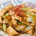 aikocafe☆彡's cooksnap of when they made 厚揚げと豚バラの甘辛オイスターソース炒め.
