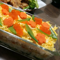 クックMWTSO9☆'s cooksnap of when they made ひし餅形の押し寿司風ちらし.