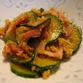 iris1002's cooksnap of when they made ズッキーニとベーコンの炒め物.