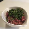 クックVNZV99☆'s cooksnap of when they made 鰤の血合のレバ刺し風.