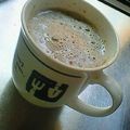 ｺｱﾗ's cooksnap of when they made 黒蜜はったい粉牛乳.