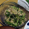 あんころぴ｡・:＋°'s cooksnap of when they made 簡単時短☆レンジでほうれん草の胡麻和え.