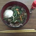 ブルちゃん☆'s cooksnap of when they made 山菜ならぬ　山海そば♪.