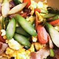 tigger22's cooksnap of when they made アスパラベーコン卵炒め！.