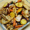 モネ★☆'s cooksnap of when they made 豚バラ肉と秋の根菜～こってり甘辛揚げ.