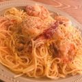 クック6N0S4H☆'s cooksnap of when they made 白ワインとエビのパスタ.