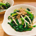 りんりれ's cooksnap of when they made 簡単副菜☆ほうれん草ともやしのお浸し.