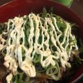 ちぃコビー's cooksnap of when they made ガツンと男飯！合挽き肉できんぴらごぼう丼.
