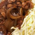 maaaayuu's cooksnap of when they made 豚こま切れ肉で炒めて 簡単 生姜焼き.