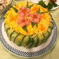 ベビブレ's cooksnap of when they made 誕生日やひな祭りに♪ちらし寿司ケーキ.