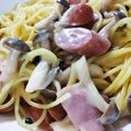 iamharumi's cooksnap of when they made ランチにクリームパスタ♡.