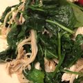1035's cooksnap of when they made 鶏もも肉とホウレン草＆キノコのバター炒め.