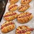 栗丸うさぎ's cooksnap of when they made HBで簡単☆全粒粉のウインナーパン.