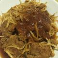 KAAASM's cooksnap of when they made 簡単！謎肉ともやしのピリ辛八丁味噌炒め.