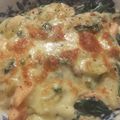 むぎこさん☆'s cooksnap of when they made 鮭とじゃがいもとほうれん草のグラタン.